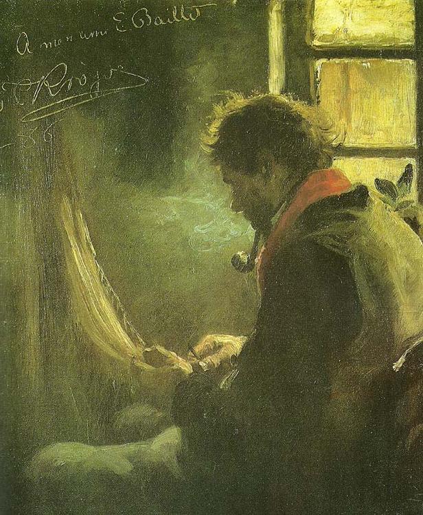 en fransk fisker boder garn, Peder Severin Kroyer